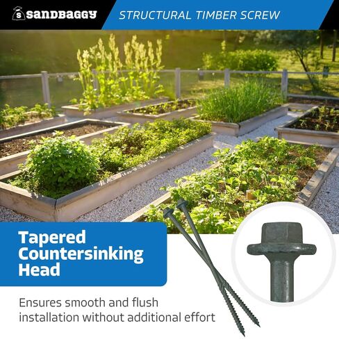 10" Structural Timber Screws - Countersunk (Hex Head) - Sandbaggy (2000, 10 inch) in Saudi Arabia