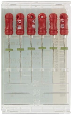 6014 Endo Hand K-File، مستدق 0.02 مم، طول 21 مم، من الفولاذ المقاوم للصدأ، مقاس 25 طرف، أحمر (عبوة من 6 قطع) in Saudi Arabia