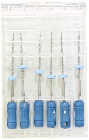 15166 Endo Hand K-Flex File, 0.02mm Taper, 25mm Length, Stainless Steel, 60 Tip Size, Blue, Pack of 6 in Saudi Arabia