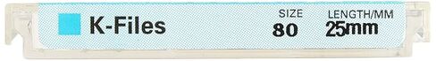 6099 Endo Hand K-File, 0.02 mm Taper, 25 mm Length, Stainless Steel, 80 Tip Size, Black (Pack of 6) in Saudi Arabia