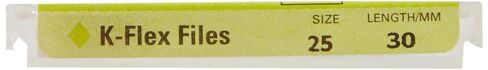 15222 Endo Hand K-Flex File, 0.02 mm Taper, 30 mm Length, Stainless Steel, 25 Tip Size, Red (Pack of 6) in Saudi Arabia