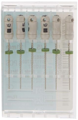 6020 Endo Hand K-File, 0.02 mm Taper, 21 mm Length, Stainless Steel, 45 Tip Size, White (Pack of 6) in Saudi Arabia