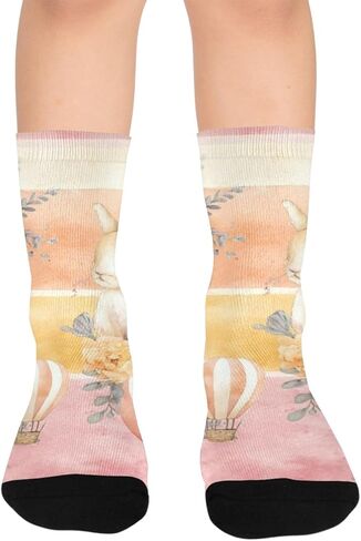 Pastel Floral Hot Ball Hiking Socks - Toddler Boys & Girls Warm Thick Thermal Winter Crew Socks for School, Daily Wear & Outdoor Activities in Saudi Arabia