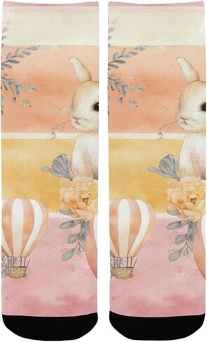 Pastel Floral Hot Ball Hiking Socks - Toddler Boys & Girls Warm Thick Thermal Winter Crew Socks for School, Daily Wear & Outdoor Activities in Saudi Arabia