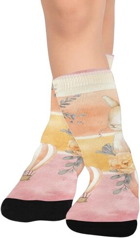 Pastel Floral Hot Ball Hiking Socks - Toddler Boys & Girls Warm Thick Thermal Winter Crew Socks for School, Daily Wear & Outdoor Activities in Saudi Arabia