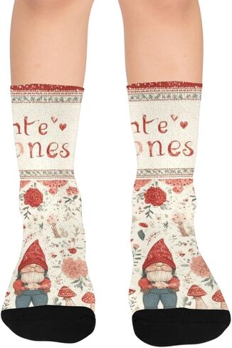 جوارب المشي لمسافات طويلة بنمط Rose Gnomes - جوارب شتوية حرارية سميكة دافئة للأطفال الصغار للأولاد والبنات للمدرسة، والارتداء اليومي والأنشطة الخارجية in Kuwait