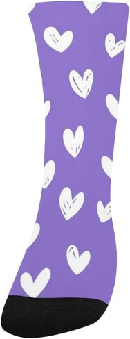 جوارب للمشي لمسافات طويلة بتصميم قلوب أرجوانية - جوارب شتوية حرارية سميكة دافئة للأطفال الصغار للأولاد والبنات للمدرسة، والارتداء اليومي والأنشطة الخارجية in Kuwait