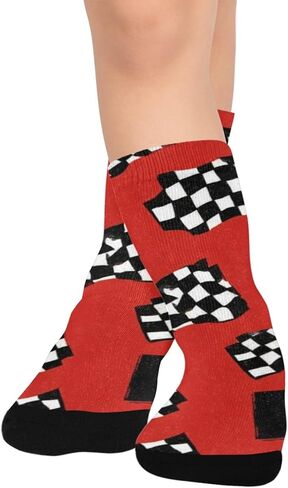 جوارب المشي لمسافات طويلة على شكل فن السباق - جوارب شتوية حرارية سميكة دافئة للأولاد والبنات الصغار للمدرسة، والارتداء اليومي والأنشطة الخارجية in Kuwait