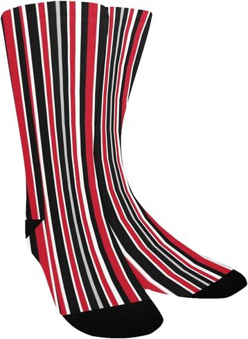 Red Stripe Pattern Hiking Socks - Toddler Boys & Girls Warm Thick Thermal Winter Crew Socks for School, Daily Wear & Outdoor Activities in Kuwait