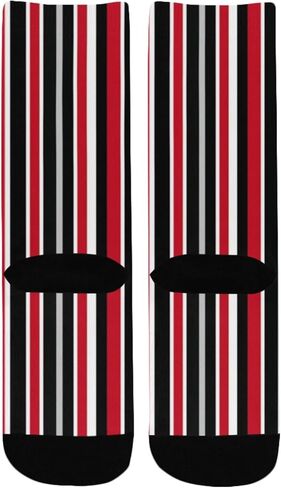 Red Stripe Pattern Hiking Socks - Toddler Boys & Girls Warm Thick Thermal Winter Crew Socks for School, Daily Wear & Outdoor Activities in Kuwait