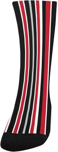 Red Stripe Pattern Hiking Socks - Toddler Boys & Girls Warm Thick Thermal Winter Crew Socks for School, Daily Wear & Outdoor Activities in Kuwait
