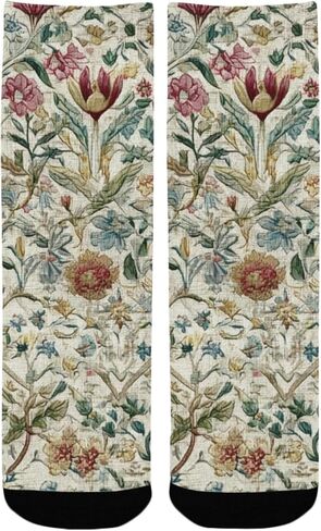 Red Bloom Vine Design Hiking Socks - Toddler Boys & Girls Warm Thick Thermal Winter Crew Socks for School, Daily Wear & Outdoor Activities in Kuwait