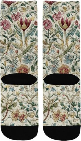 Red Bloom Vine Design Hiking Socks - Toddler Boys & Girls Warm Thick Thermal Winter Crew Socks for School, Daily Wear & Outdoor Activities in Kuwait