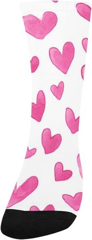 Small Pink Sketch Design Hiking Socks - Toddler Boys & Girls Warm Thick Thermal Winter Crew Socks for School, Daily Wear & Outdoor Activities in Kuwait
