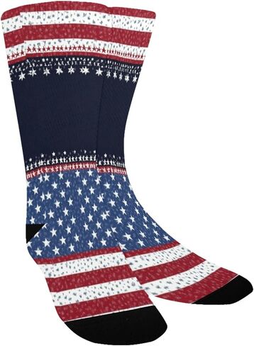 Red Blue Stripe Art Hiking Socks - Toddler Boys & Girls Warm Thick Thermal Winter Crew Socks for School, Daily Wear & Outdoor Activities in Saudi Arabia