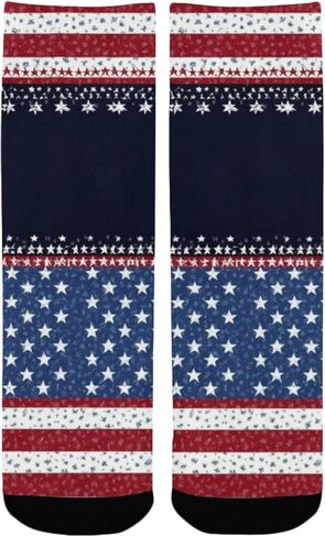 Red Blue Stripe Art Hiking Socks - Toddler Boys & Girls Warm Thick Thermal Winter Crew Socks for School, Daily Wear & Outdoor Activities in Saudi Arabia
