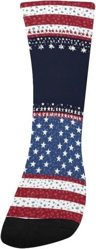 Red Blue Stripe Art Hiking Socks - Toddler Boys & Girls Warm Thick Thermal Winter Crew Socks for School, Daily Wear & Outdoor Activities in Saudi Arabia