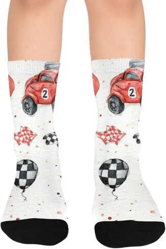 جوارب حمراء للمشي لمسافات طويلة بتصميم سريع السباق - جوارب شتوية حرارية سميكة دافئة للأولاد والبنات للمدرسة، والارتداء اليومي والأنشطة الخارجية in Kuwait