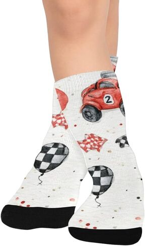 جوارب حمراء للمشي لمسافات طويلة بتصميم سريع السباق - جوارب شتوية حرارية سميكة دافئة للأولاد والبنات للمدرسة، والارتداء اليومي والأنشطة الخارجية in Kuwait