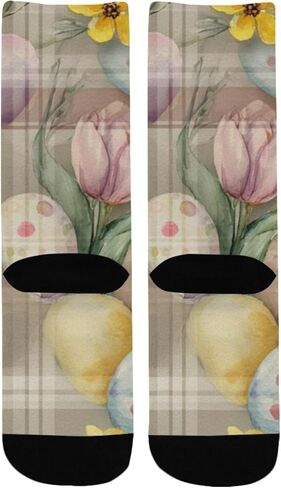 Bunny Floral Bouquet Hiking Socks - Toddler Boys & Girls Warm Thick Thermal Winter Crew Socks for School, Daily Wear & Outdoor Activities in Kuwait