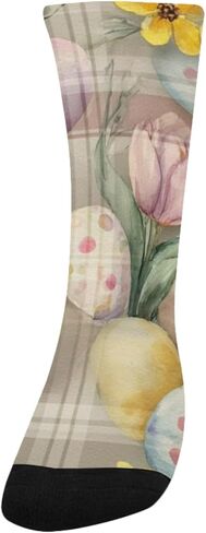 Bunny Floral Bouquet Hiking Socks - Toddler Boys & Girls Warm Thick Thermal Winter Crew Socks for School, Daily Wear & Outdoor Activities in Kuwait