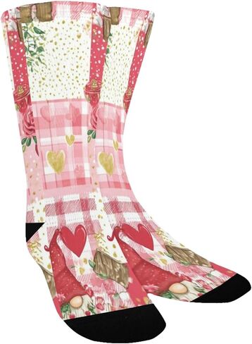 Valentine Gnome Blooms Hiking Socks - Toddler Boys & Girls Warm Thick Thermal Winter Crew Socks for School, Daily Wear & Outdoor Activities in Saudi Arabia