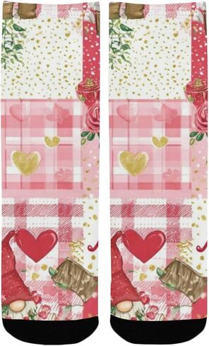 Valentine Gnome Blooms Hiking Socks - Toddler Boys & Girls Warm Thick Thermal Winter Crew Socks for School, Daily Wear & Outdoor Activities in Saudi Arabia