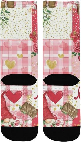 Valentine Gnome Blooms Hiking Socks - Toddler Boys & Girls Warm Thick Thermal Winter Crew Socks for School, Daily Wear & Outdoor Activities in Saudi Arabia