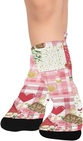 Valentine Gnome Blooms Hiking Socks - Toddler Boys & Girls Warm Thick Thermal Winter Crew Socks for School, Daily Wear & Outdoor Activities in Saudi Arabia