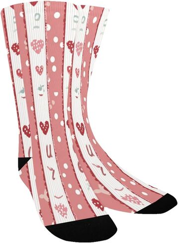 جوارب مخططة على شكل قلب للتنزه سيرًا على الأقدام - جوارب شتوية حرارية سميكة دافئة للأولاد والبنات الصغار للمدرسة، والارتداء اليومي والأنشطة الخارجية in Kuwait