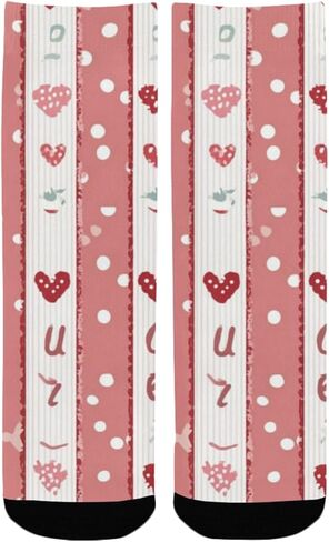 جوارب مخططة على شكل قلب للتنزه سيرًا على الأقدام - جوارب شتوية حرارية سميكة دافئة للأولاد والبنات الصغار للمدرسة، والارتداء اليومي والأنشطة الخارجية in Kuwait