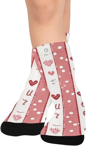 جوارب مخططة على شكل قلب للتنزه سيرًا على الأقدام - جوارب شتوية حرارية سميكة دافئة للأولاد والبنات الصغار للمدرسة، والارتداء اليومي والأنشطة الخارجية in Kuwait