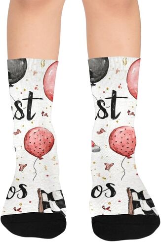 جوارب ملونة للتنزه سيرًا على الأقدام لسيارات السباق - جوارب شتوية حرارية سميكة دافئة للأطفال الصغار للأولاد والبنات للمدرسة، والارتداء اليومي والأنشطة الخارجية in Kuwait