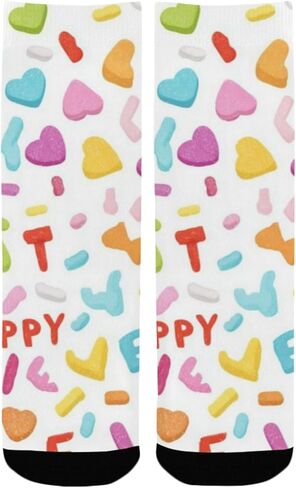 جوارب ملونة بنمط قلب للمشي لمسافات طويلة - جوارب شتوية حرارية سميكة دافئة للأطفال الصغار للأولاد والبنات للمدرسة، والارتداء اليومي والأنشطة الخارجية in Kuwait