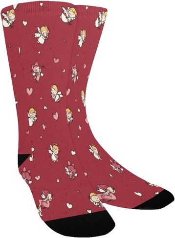 Red Angel Art Hearts Hiking Socks - Toddler Boys & Girls Warm Thick Thermal Winter Crew Socks for School, Daily Wear & Outdoor Activities in Kuwait