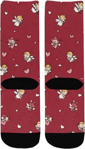 Red Angel Art Hearts Hiking Socks - Toddler Boys & Girls Warm Thick Thermal Winter Crew Socks for School, Daily Wear & Outdoor Activities in Kuwait