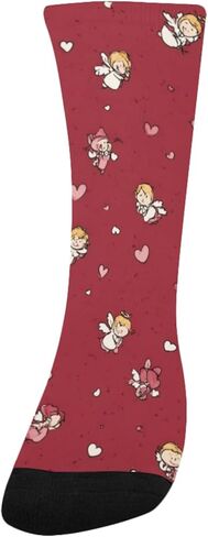 Red Angel Art Hearts Hiking Socks - Toddler Boys & Girls Warm Thick Thermal Winter Crew Socks for School, Daily Wear & Outdoor Activities in Kuwait