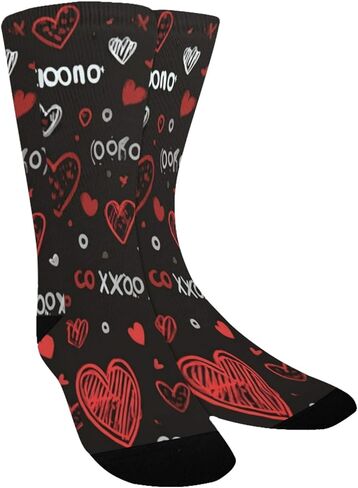 جوارب المشي لمسافات طويلة بتصميم الحب الأسود القديم - جوارب شتوية حرارية سميكة دافئة للأطفال الصغار للأولاد والبنات للمدرسة، والارتداء اليومي والأنشطة الخارجية in Kuwait