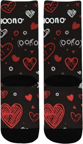 جوارب المشي لمسافات طويلة بتصميم الحب الأسود القديم - جوارب شتوية حرارية سميكة دافئة للأطفال الصغار للأولاد والبنات للمدرسة، والارتداء اليومي والأنشطة الخارجية in Kuwait