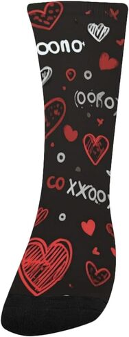 جوارب المشي لمسافات طويلة بتصميم الحب الأسود القديم - جوارب شتوية حرارية سميكة دافئة للأطفال الصغار للأولاد والبنات للمدرسة، والارتداء اليومي والأنشطة الخارجية in Kuwait