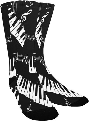 Musical Piano Keys Hiking Socks - Toddler Boys & Girls Warm Thick Thermal Winter Crew Socks for School, Daily Wear & Outdoor Activities in Saudi Arabia