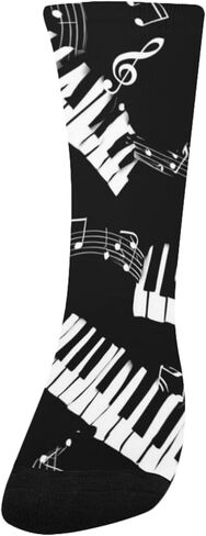 Musical Piano Keys Hiking Socks - Toddler Boys & Girls Warm Thick Thermal Winter Crew Socks for School, Daily Wear & Outdoor Activities in Saudi Arabia