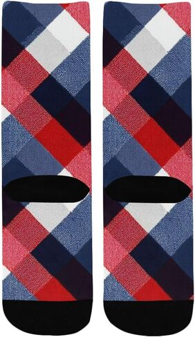 جوارب المشي لمسافات طويلة شبكية كلاسيكية منقوشة باللون الأحمر - جوارب شتوية حرارية سميكة دافئة للأولاد والبنات للمدرسة، والارتداء اليومي والأنشطة الخارجية in Kuwait