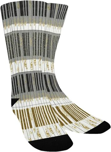 جوارب فنية للتنزه سيرًا على الأقدام من مفاتيح موسيقى البيانو - جوارب شتوية حرارية سميكة دافئة للأولاد والبنات للمدرسة، والارتداء اليومي والأنشطة الخارجية in Kuwait