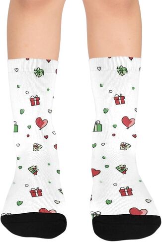 جوارب المشي لمسافات طويلة بنمط قلب أحمر - جوارب شتوية حرارية سميكة دافئة للأطفال الصغار للأولاد والبنات للمدرسة، والارتداء اليومي والأنشطة الخارجية in Kuwait