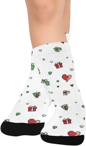 جوارب المشي لمسافات طويلة بنمط قلب أحمر - جوارب شتوية حرارية سميكة دافئة للأطفال الصغار للأولاد والبنات للمدرسة، والارتداء اليومي والأنشطة الخارجية in Kuwait