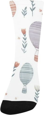 جوارب أرنب للمشي لمسافات طويلة على شكل زهور وبالونات - جوارب شتوية حرارية سميكة دافئة للأولاد والبنات للمدرسة، والارتداء اليومي والأنشطة الخارجية in Kuwait