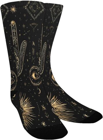 Dark Mystic Eye Art Hiking Socks - Toddler Boys & Girls Warm Thick Thermal Winter Crew Socks for School, Daily Wear & Outdoor Activities in Saudi Arabia