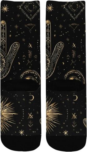 Dark Mystic Eye Art Hiking Socks - Toddler Boys & Girls Warm Thick Thermal Winter Crew Socks for School, Daily Wear & Outdoor Activities in Saudi Arabia