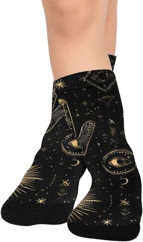 Dark Mystic Eye Art Hiking Socks - Toddler Boys & Girls Warm Thick Thermal Winter Crew Socks for School, Daily Wear & Outdoor Activities in Saudi Arabia